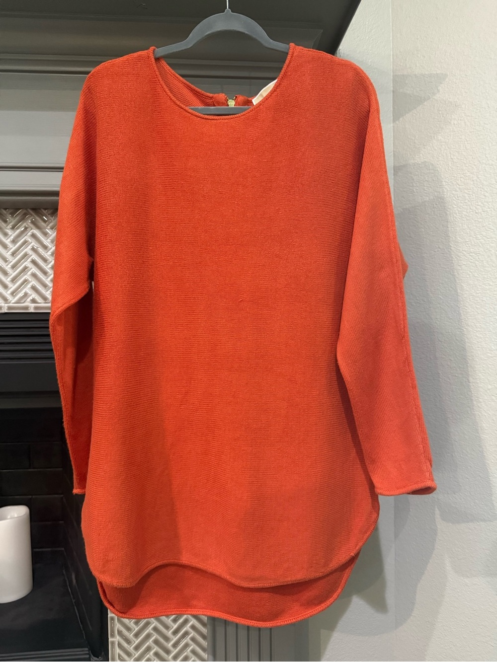 Michael Kors Orange Crewneck Tunic Sweater